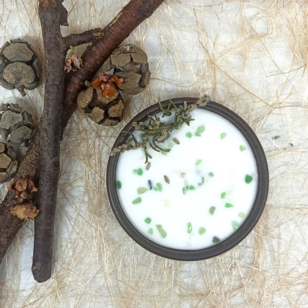 Kalp Çakrası Mumu Dekoratif Soya Mumu