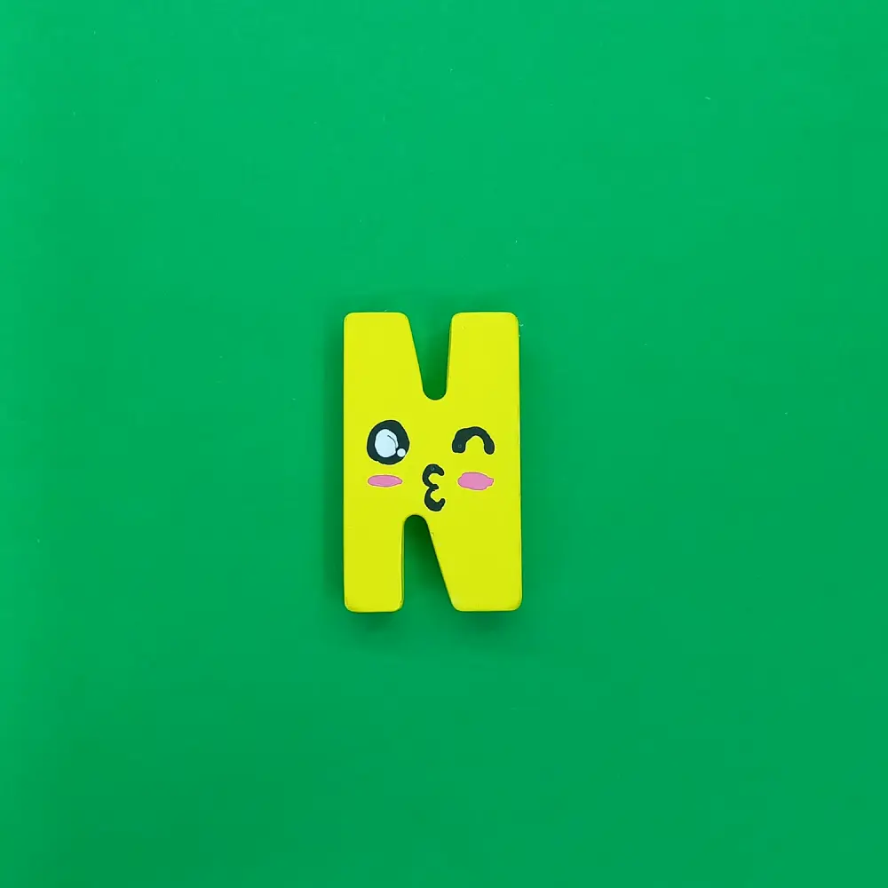 N Harf Magnet - Kişiye Özel Hediye Magnet