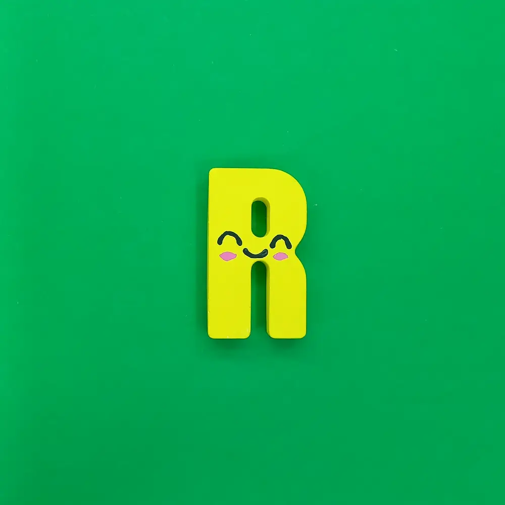 R Harf Magnet - Kişiye Özel Hediye Magnet