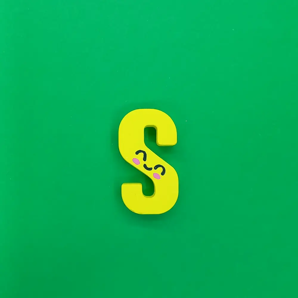 S Harf Magnet - Kişiye Özel Hediye Magnet