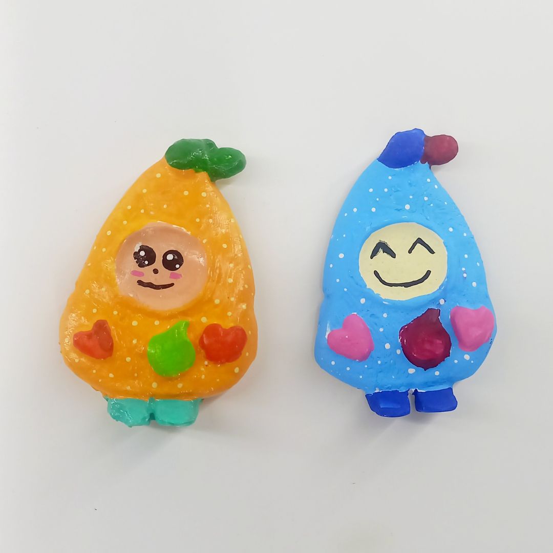 El Yapımı Sevimli Armut Buzdolabı Magnetleri (2'li Set)