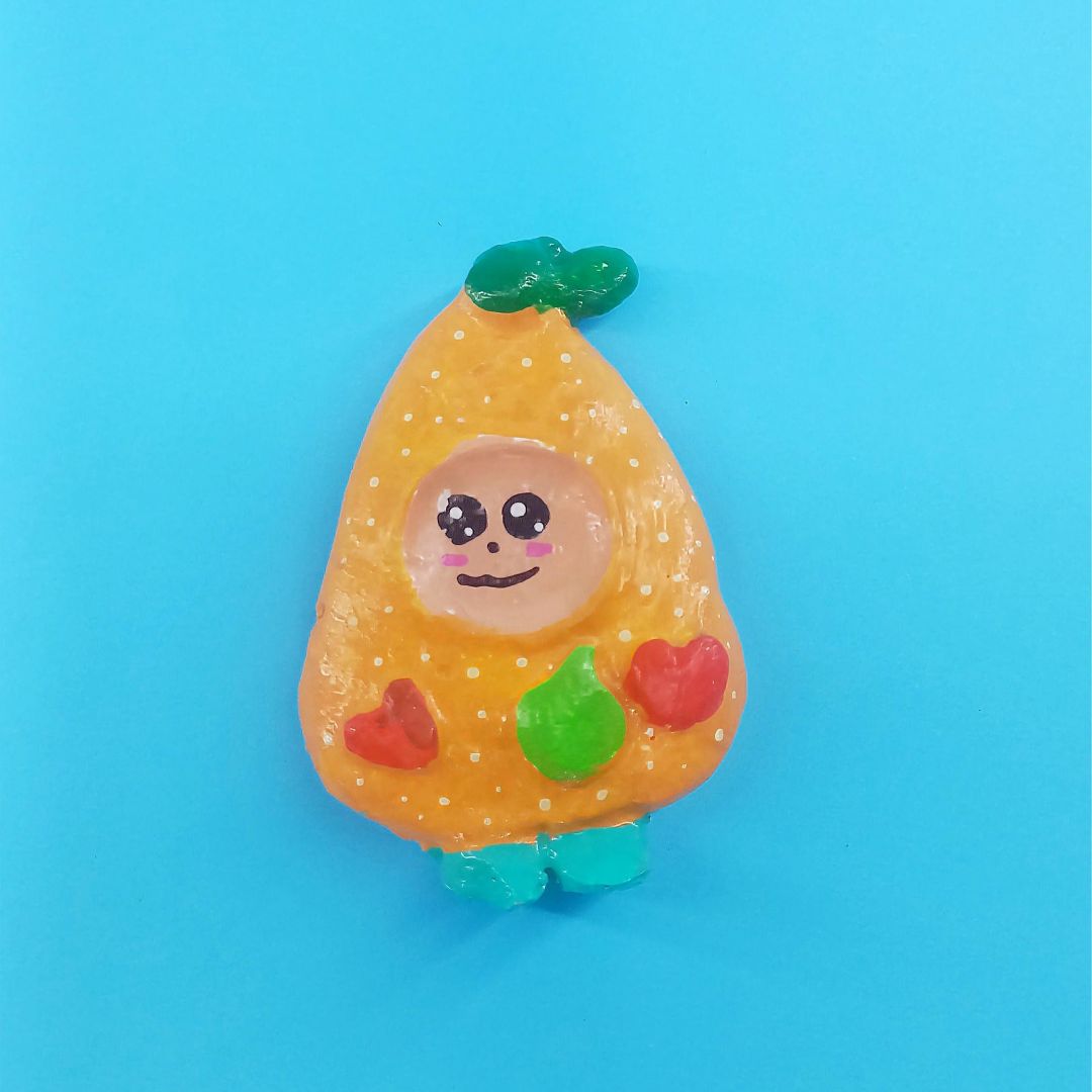 El Yapımı Sevimli Armut Buzdolabı Magneti