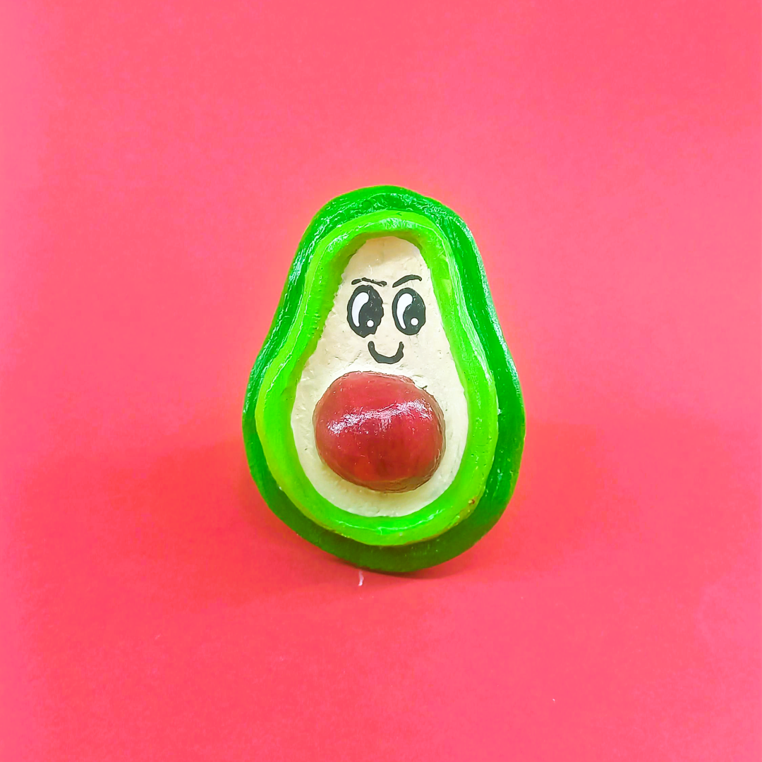 El Yapımı Sevimli Avokado Buzdolabı Magneti